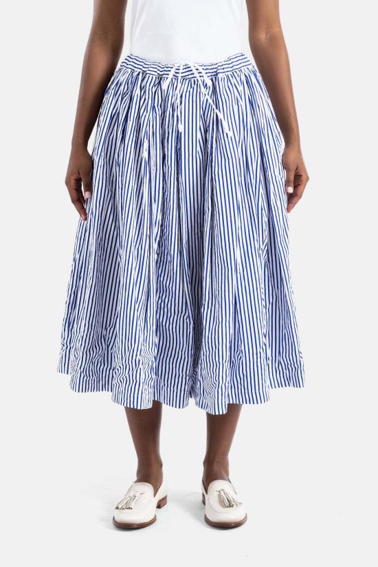  꼼데가르송 롱 스커트 Comme Des Garçons 블루 스트라이프 미디 스커트 - COMME DES GARCONS