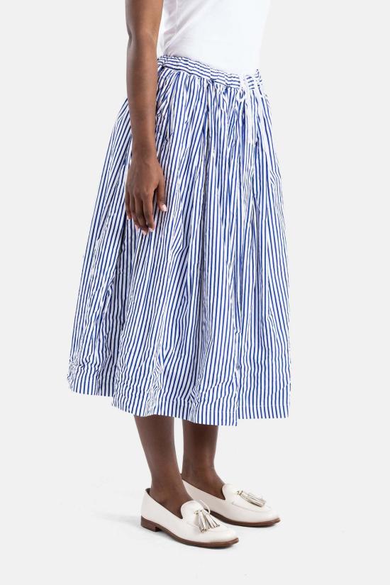  꼼데가르송 롱 스커트 Comme Des Garçons 블루 스트라이프 미디 스커트 - COMME DES GARCONS