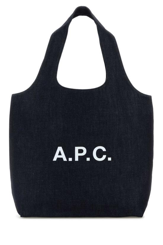  아페쎄 숄더백 A.P.C. 코튼 핸드백 인디고