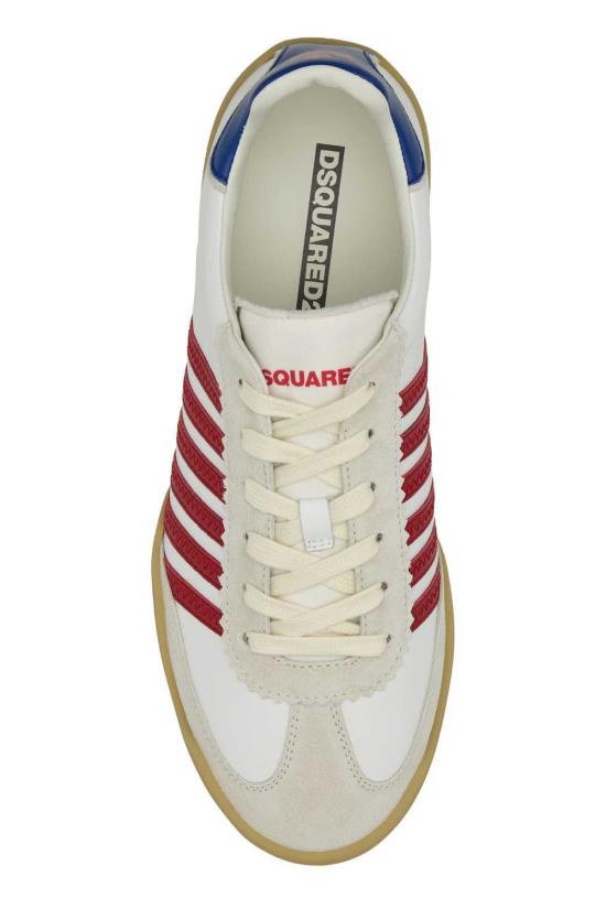  디스퀘어드2 스니커즈 Dsquared2 화이트 가죽 축구  Biancorossoblu - DSQUARED2
