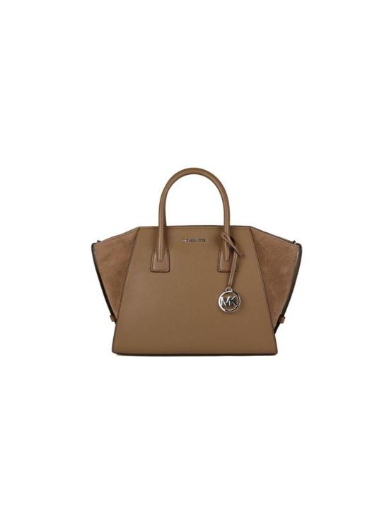  마이클 코어스 토트백 에이브릴 라지 탑 지퍼 사첼백 드리프트우드 - MICHAEL KORS