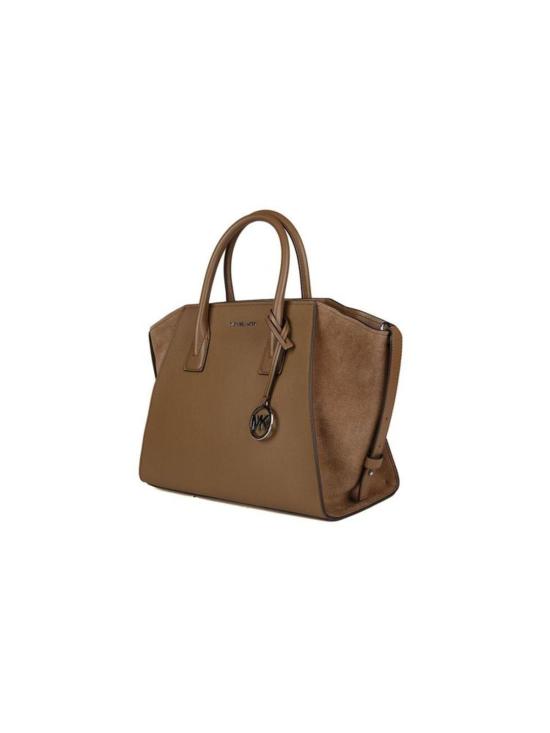  마이클 코어스 토트백 에이브릴 라지 탑 지퍼 사첼백 드리프트우드 - MICHAEL KORS