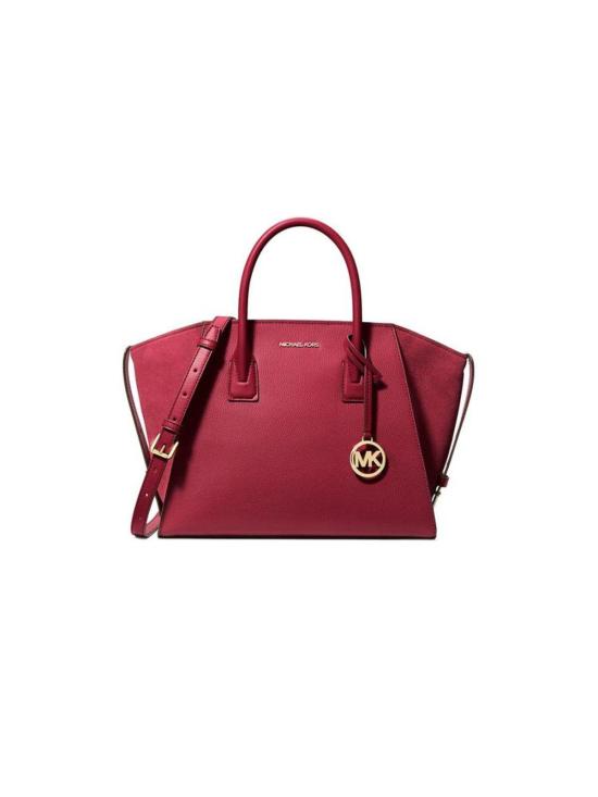  마이클 코어스 토트백 에이브릴 라지 탑 지퍼 사첼백 체리색 - MICHAEL KORS