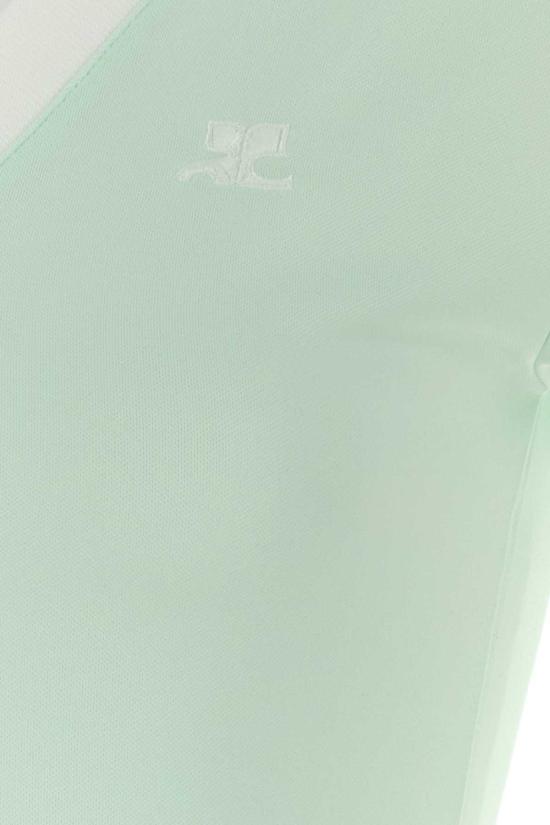  쿠레쥬 반팔 티셔츠 쿠레주 폴로 라이트 민트 헤리티지 화이트 - COURREGES
