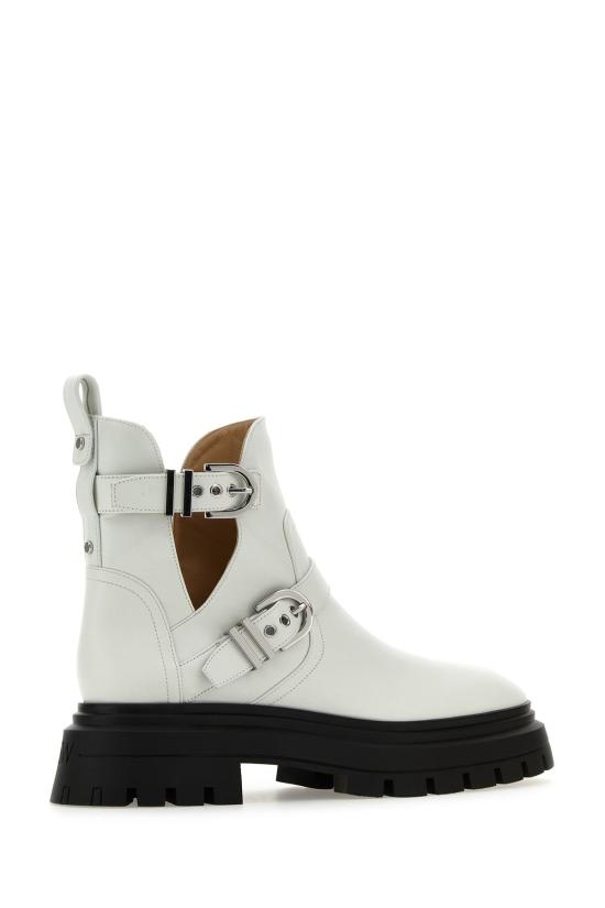  스튜어트 와이츠먼 부츠 가죽  화이트 - STUART WEITZMAN