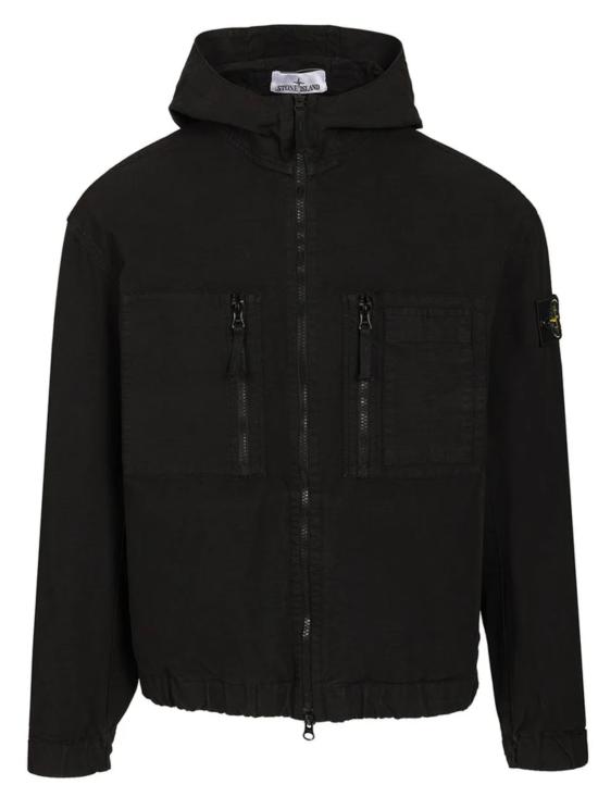 26FW 스톤 아일랜드 오가닉 코튼 립스톱 후드 오버셔츠 오가닉 코튼 립스톱 후드 오버셔츠 L2S15 1200011 S0211 V0029