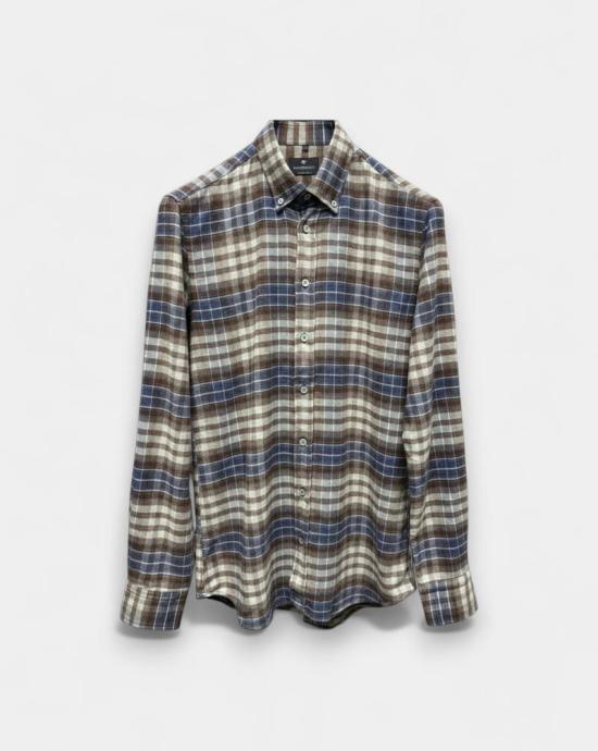  바스토치노 긴팔 셔츠 B4124 02 Navy brown