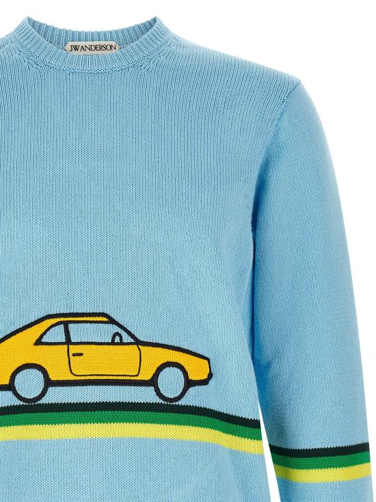 26FW JW앤더슨 스웨터 자동차 스웨터 및 가디건 (연한 파란색) - JW ANDERSON