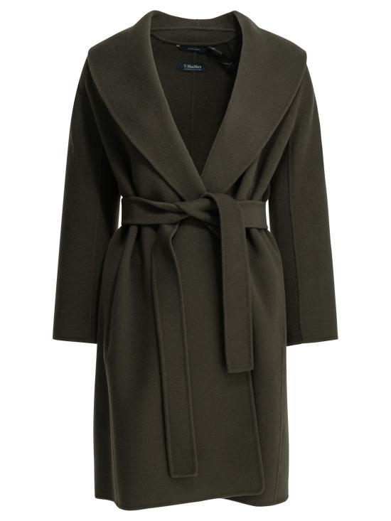 26FW 에스막스마라 코트 긴 울 코트, 재킷, 코트 (녹색)