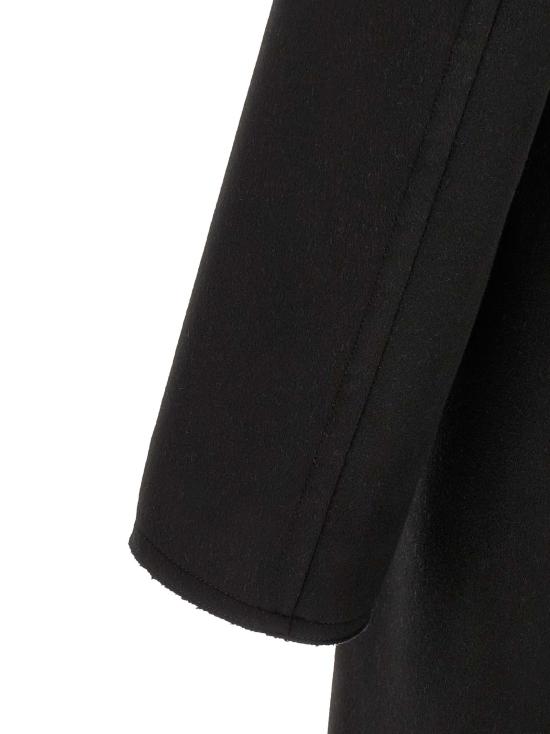 26FW 톰포드 코트 럭셔리 멜튼 DB 장교 코트 및  블랙 - TOMFORD
