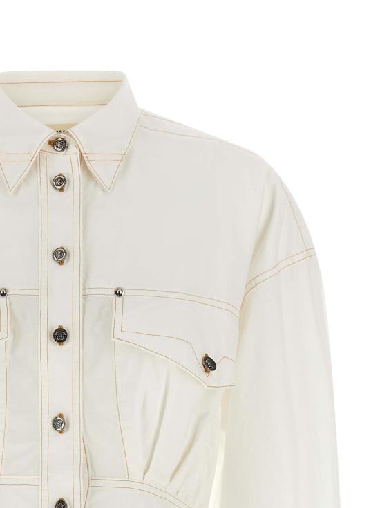 26FW 베르사체 숏 원피스 메두사 드레스 화이트 - VERSACE