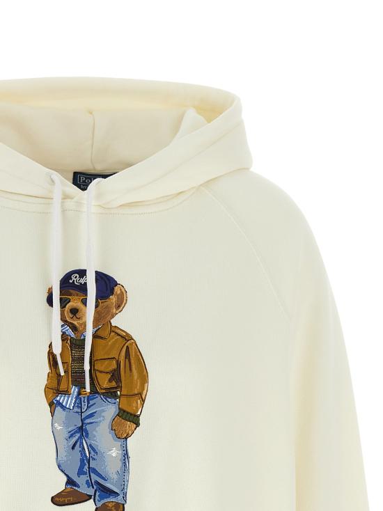 26FW 폴로 랄프로렌 후드 티셔츠 폴로 베어 스웨트셔츠 화이트 - POLO RALPH LAUREN