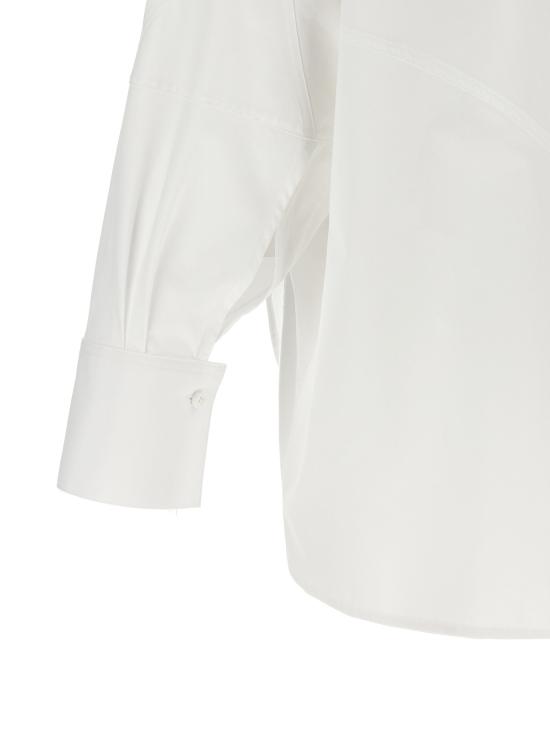 26FW 디 아티코 셔츠 밑단이 곡선으로 디자인된 셔츠와 블라우스 (흰색) - THE ATTICO