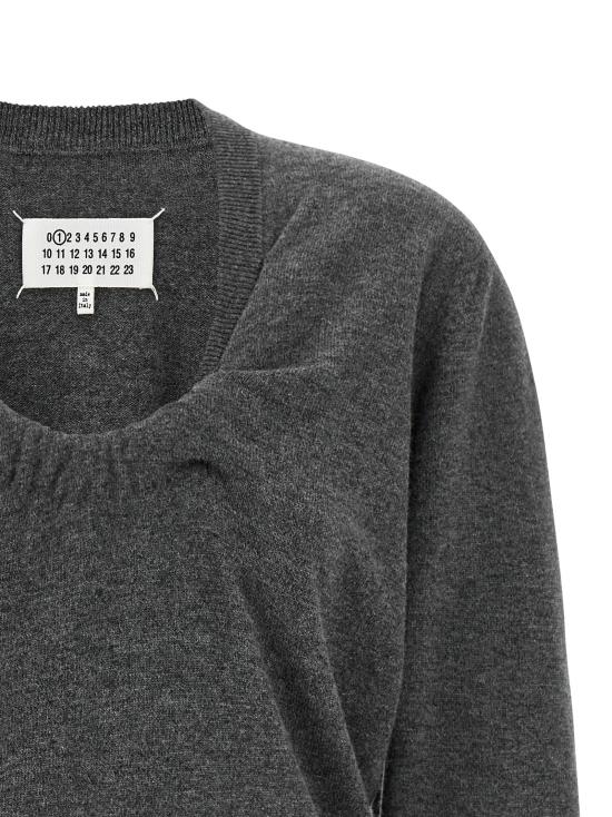 26FW 마르지엘라 스웨터 트위스트 울 스웨터, 스웨터 및 가디건 (회색) - MAISON MARGIELA