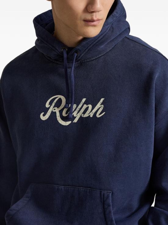 26FW 폴로 랄프로렌 후드 티셔츠 710B19140 001 Blu - POLO RALPH LAUREN