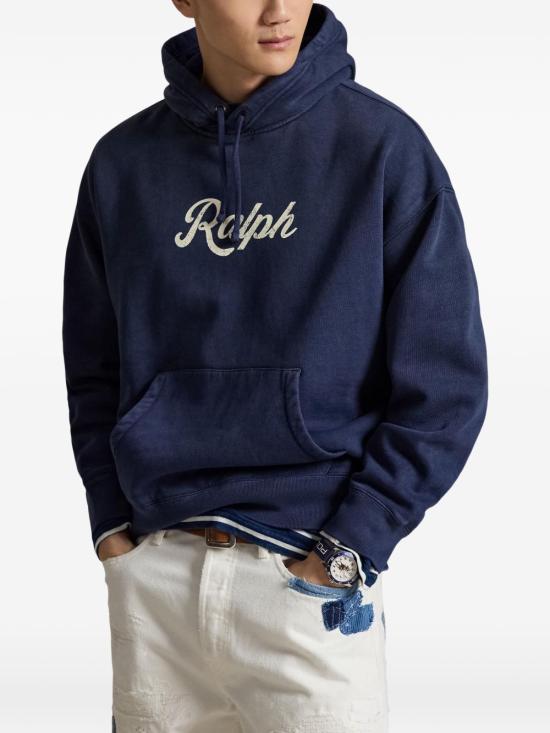 26FW 폴로 랄프로렌 후드 티셔츠 710B19140 001 Blu - POLO RALPH LAUREN