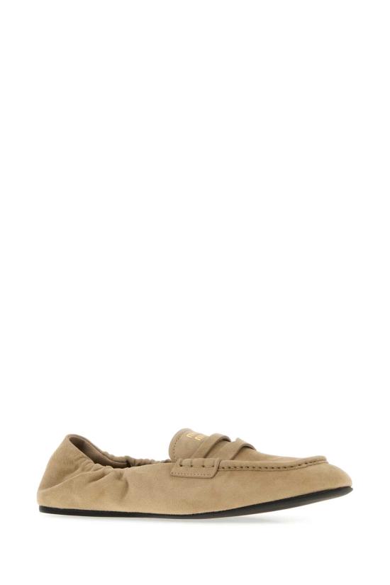 26FW 미우미우 루슈 나파 레더 로퍼 5D341EFD005008 F0F24 Beige o Tan - MIU MIU