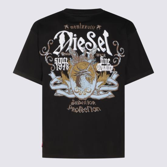 26FW 디젤 반팔 티셔츠 A22244 0QIAM9XX Black - DIESEL