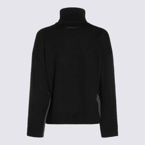 26FW MM6 메종마르지엘라 터틀넥 S52HA0306 M13280961 BLACK DARK GREY - MM6 MAISON MARGIELA