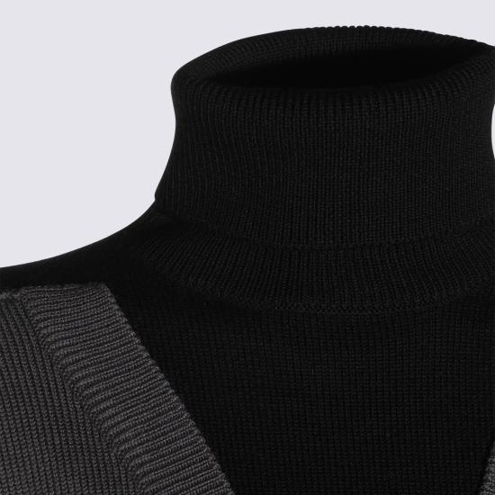 26FW MM6 메종마르지엘라 터틀넥 S52HA0306 M13280961 BLACK DARK GREY - MM6 MAISON MARGIELA