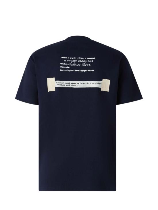 26FW 지방시 반팔 티셔츠 BM71NK3YUE 403 NAVY - GIVENCHY