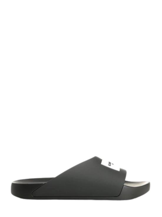 26FW 지방시 러버 라벨 슬라이드 뮬 BH302MH1XL 001 BLACK