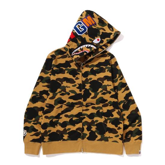  베이프 후드 티셔츠 001ZPM301007YEL YELLOW DOM - BAPE