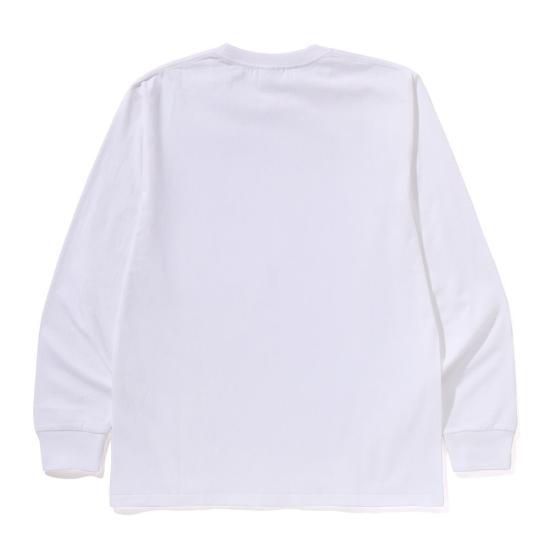  베이프 긴팔 티셔츠 001LTM301011WHT WHITE DOM - BAPE