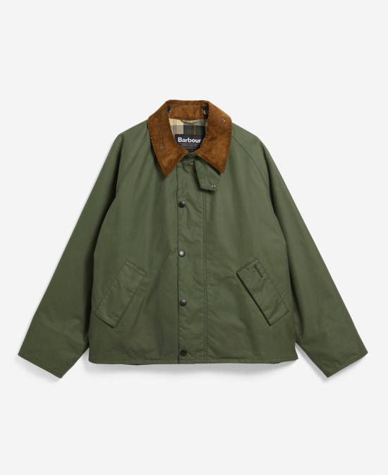 26SS 바버 TRANSPORT 트랜스포트 왁스 재킷 MWX1678 GN32 LIGHT MOSS DOM