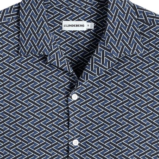 26SS 제이린드버그 반팔 셔츠 BMST16119O613 LADDER ESTATE NAVY DOM - J LINDEBERG