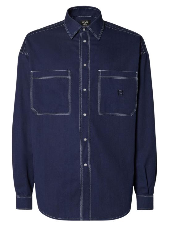 26FW 펜디 데님 셔츠 FS1368 B162F0QA2 NAVY