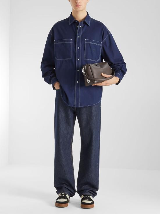 26FW 펜디 데님 셔츠 FS1368 B162F0QA2 NAVY - FENDI