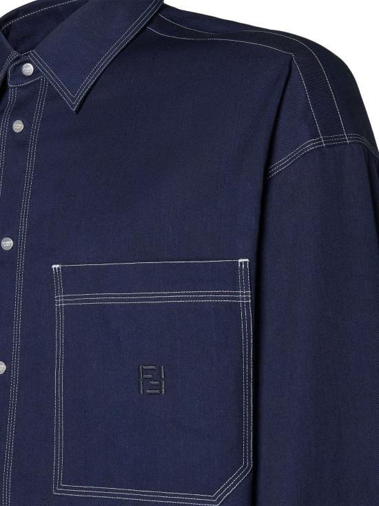 26FW 펜디 데님 셔츠 FS1368 B162F0QA2 NAVY - FENDI