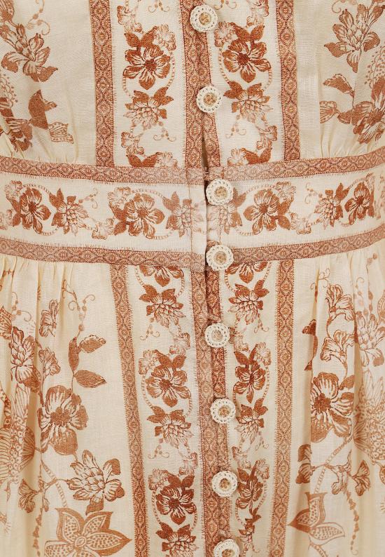 26FW 짐머만 미디 원피스 3501DSS262 CRTFL CREAM TAN FLORAL - ZIMMERMANN