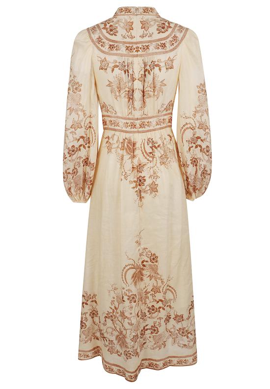 26FW 짐머만 미디 원피스 3501DSS262 CRTFL CREAM TAN FLORAL - ZIMMERMANN