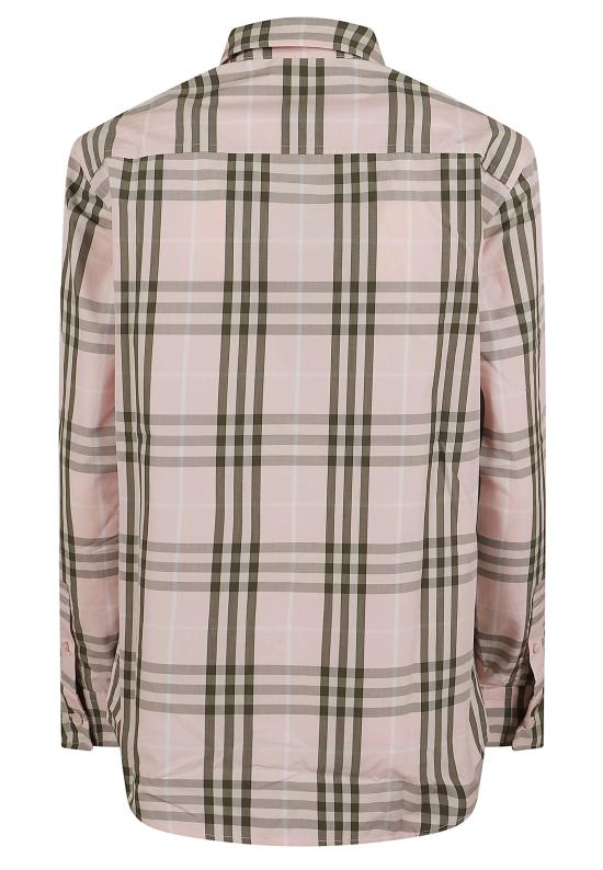 26FW 버버리 레귤러핏 체크 코튼 셔츠 8127212 MALLOW PINK - BURBERRY