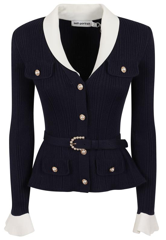 26FW 셀프 포트레이트 가디건 PF26 131CN NAVY