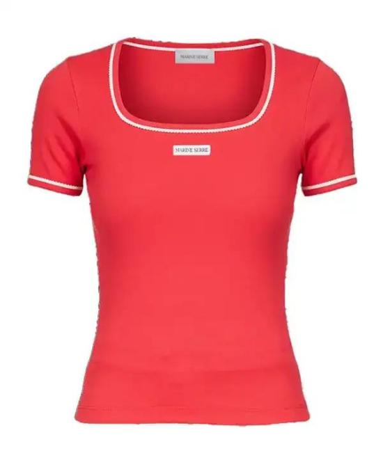 26SS 마린세르 반팔 티셔츠 WTT034ACJER0011 RD10 ROSSO DOM
