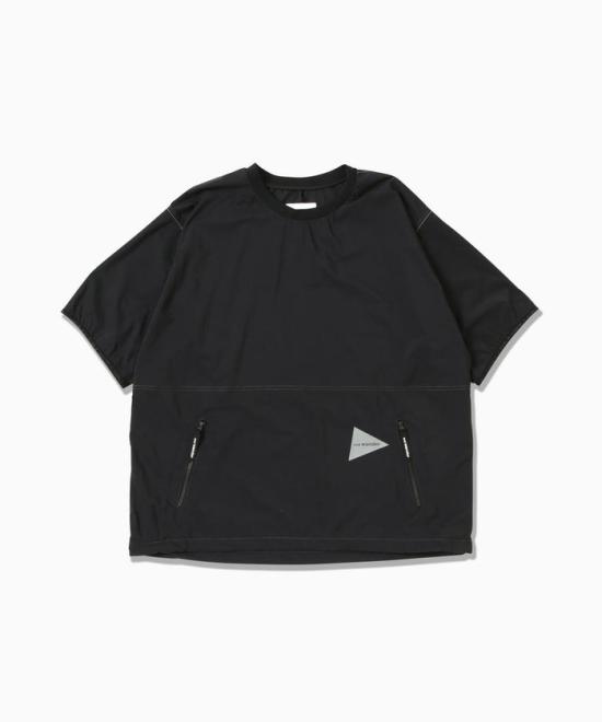 26SS 앤드원더 반팔 티셔츠 5746121018 010 BLACK DOM - AND WANDER