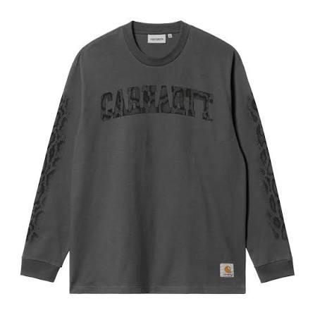 26SS 칼하트 WIP 긴팔 티셔츠 I036387 89GD BLACKGARMENT DYED DOM