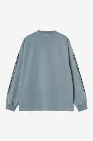 26SS 칼하트 WIP 긴팔 티셔츠 I036387 3GGGD VELVET BLUE GARMENT DYED DOM - CARHARTT WIP
