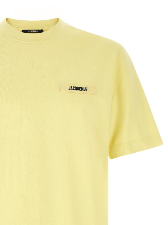 26FW 자크뮈스 반팔 티셔츠 25HTSM00133AJ00226205 Yellow - JACQUEMUS