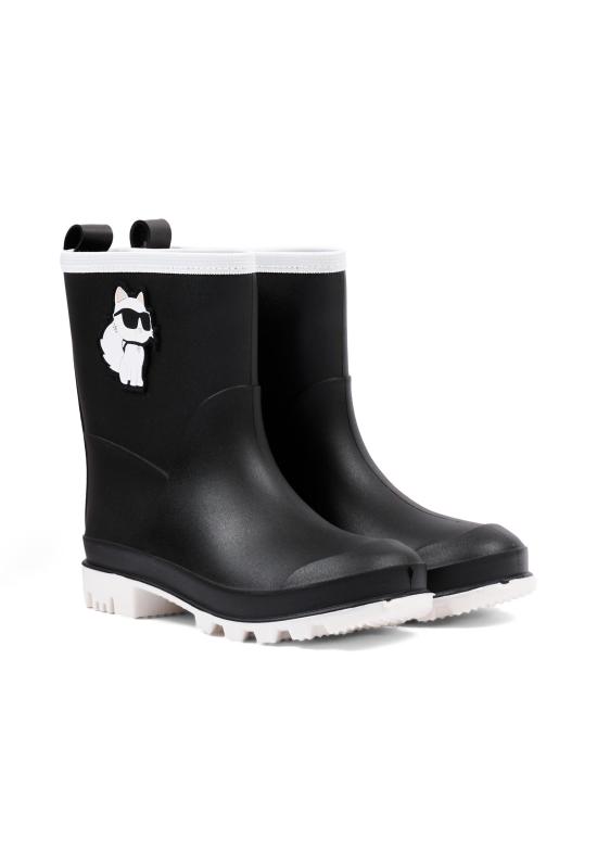 26FW [키즈] 칼라거펠트 미들 부츠 Z31406 M41 BLACK - KARL LAGERFELD