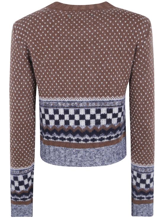 26FW 골든구스 스웨터 GWP01165 P002675 55718 55718 BROWN BLACK WHITE - GOLDEN GOOSE