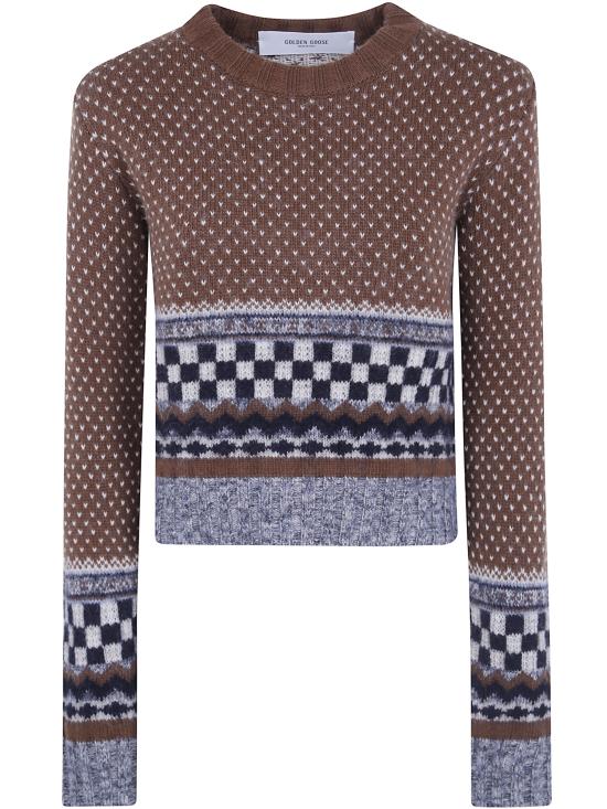 26FW 골든구스 스웨터 GWP01165 P002675 55718 55718 BROWN BLACK WHITE