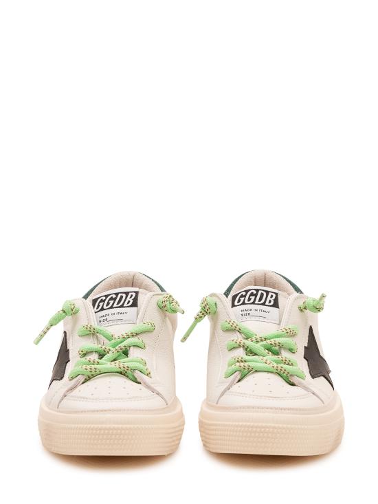 26FW [키즈] 골든구스 스니커즈 GYF00496F008670 10349 WHITE BLACK GREEN - GOLDEN GOOSE