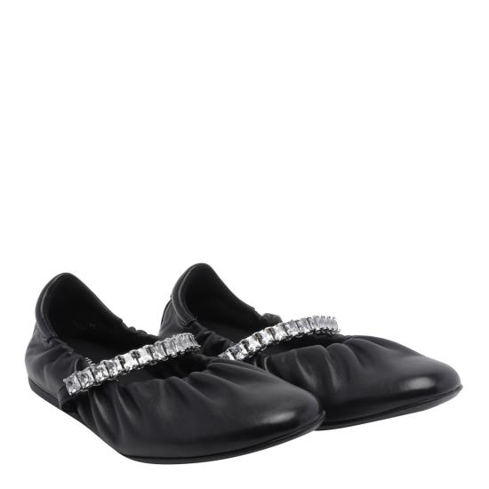 26FW 지미추 플랫 슈즈 JADE BALLERINA GKEBLACK CRYSTAL - JIMMY CHOO