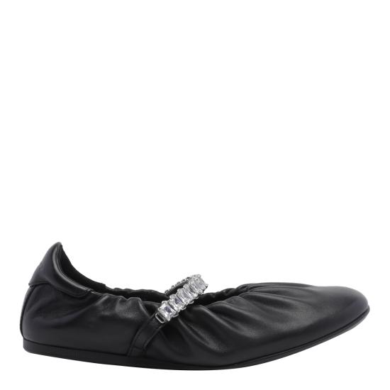 26FW 지미추 플랫 슈즈 JADE BALLERINA GKEBLACK CRYSTAL