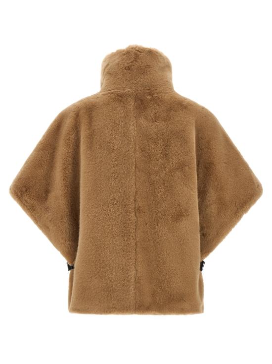26FW 핑코 무스탕 케이프 퍼 베이지 - PINKO