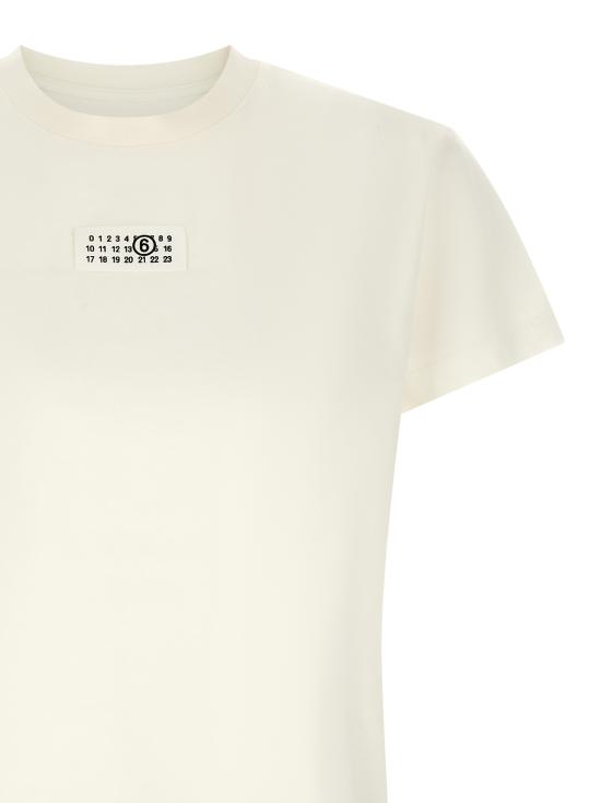 26FW MM6 메종마르지엘라 뉴메릭 코튼 저지 티셔츠 S52GC0327M20258101 White - MM6 MAISON MARGIELA